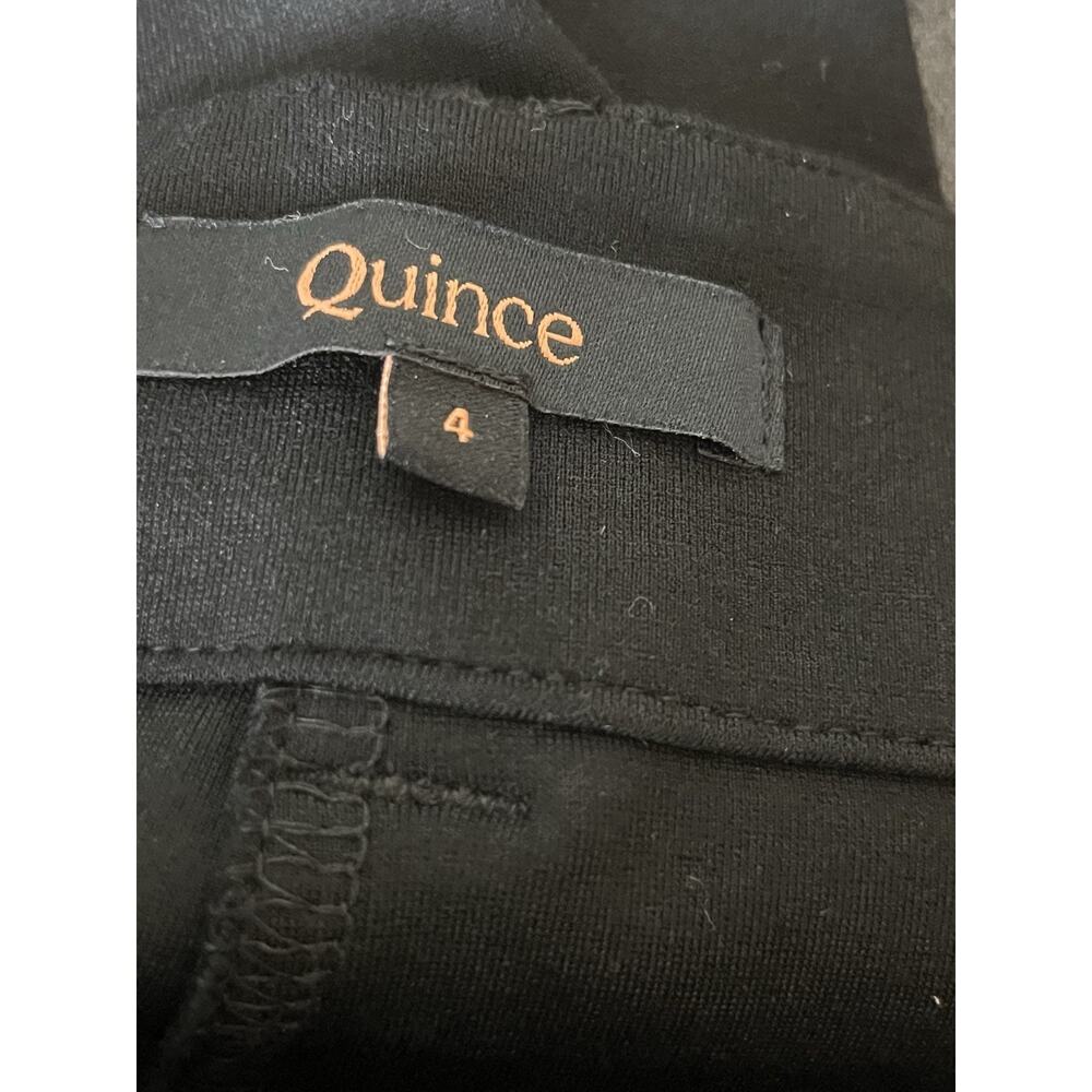 Quince Ultra Stretch Wide Leg Cropped Ponte Pants Sz 4 Black Office Casual - Picture 7 of 9